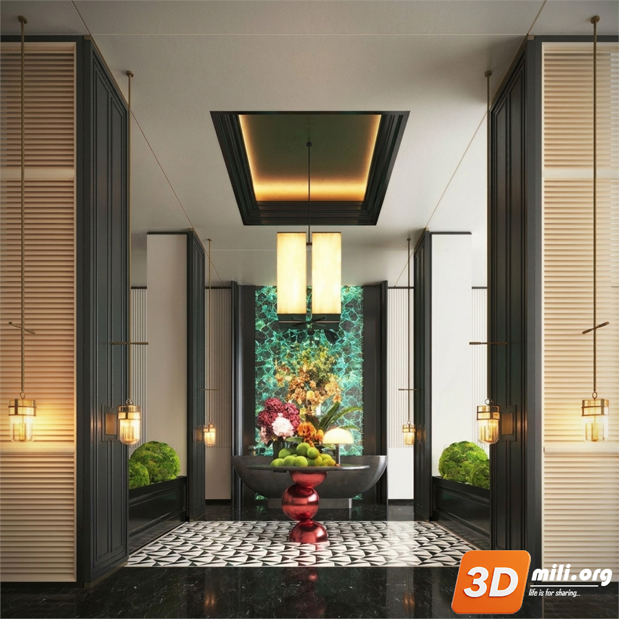 Lobby Decoration Skp Files 
